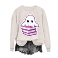 thumbnail image 2 of Busydd Halloween Sweatshirts for Women Fashion Graphic Halloween Shirt Casual Long Sleeve Fall Sweatshirts for Women Comfy Cotton Crewneck Sweatshirt XL, 2 of 4