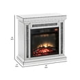 thumbnail image 5 of LED Electric Fireplace with Faux Diamond Inlays Silver - Saltoro Sherpi, 5 of 5