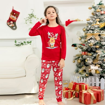

Christmas Parent-child Family Set Home Printed CHRISTMAS PAJAMAS Two-piece Set