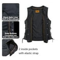 thumbnail image 5 of Dream Apparel Womens Motorcycle Vest Black Genuine Leather Vests for Ladies Biker Riding Longer Vest With Side Laces, 5 of 5