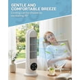 thumbnail image 5 of Ktaxon Mini Tower Fan, 16" Portable Bladeless Floor/Wall-Mounted Fan w/Remote Control, LED Display, 90°Oscillation, 3 Speeds & 9H Timer, Ultra-Quiet Cooling Fan for Home Office Bedroom, White, 5 of 11