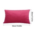 thumbnail image 3 of Pink Decorative Pillow, Velvet Throw Pillows, Couch Pillows for Living Room, Decorations for Living Room, Solid Bright Pink, 18X18 In, 1 Pc, 3 of 9