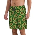 thumbnail image 2 of Kdxio Big Colorful Avocados Pattern Mens Casual Shorts - Drawstring Summer Beach Sports Shorts for Men, 2 of 9
