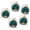 Emerald Green, variant on 5pcs Pearl Beaded Satin Wrist Corsage Artificial Flowers, Women Corsages Wristlet Décor for Prom/Wedding/Anniversary, etc. (Burgundy)