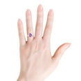 thumbnail image 4 of ANGARA Natural 1.6 Ct. Amethyst Solitaire Ring in 14K Rose Gold for Women (Ring Size: 11), 4 of 10