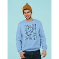 thumbnail image 2 of Line Faces Sweatshirt Men -Image by Shutterstock, Male XX-Large, 2 of 4