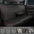 thumbnail image 5 of CAR GRAND Faux Leather car seat covers full set breathable universal fit airbag compatible car, SUV, truck and van red, 5 of 8