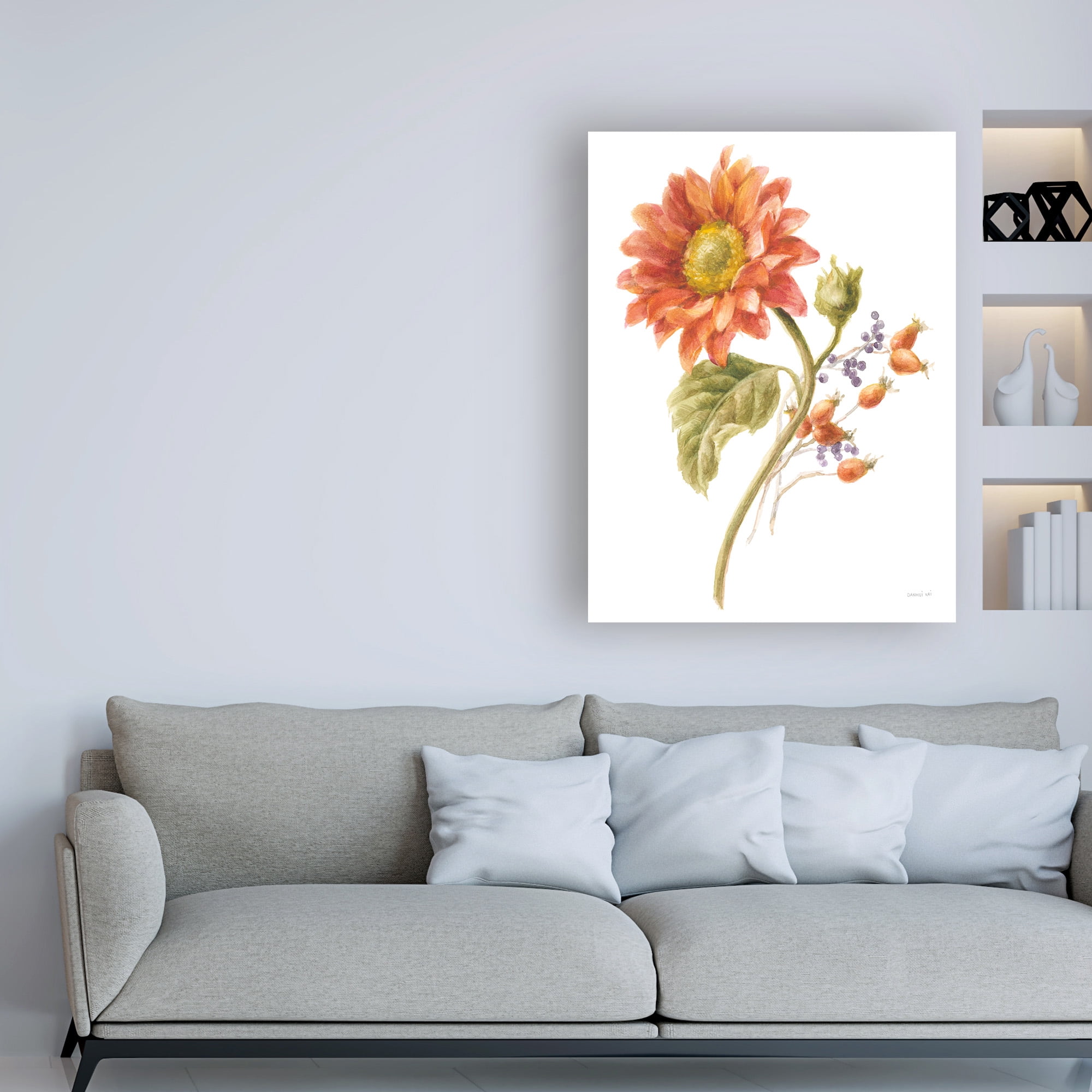 Trademark Fine Art 'Floursack Autumn II on White' Canvas Art by Danhui Nai