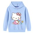 thumbnail image 4 of Hello Kitty-Sudadera con capucha de algodón para niñas, suéter con estampado bonito, jersey para bebé, Top, jersey para niños, ropa deportiva de ocio para niños, 4 of 5