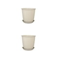 thumbnail image 4 of Cateissary Maceta para jardín Maceta para hierbas Maceta Suculenta Contenedor con bandeja Accesorio de jardinería Beige / Bandeja 18cm13cm10cm Beige/Bandeja 18 cm * 13 cm * 10 cm 2Conjunto, 4 of 6