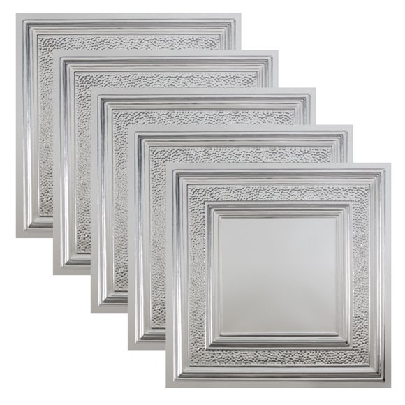 Great Lakes Tin Milwaukee Carreaux de Plafond Transparents 2 Pieds x 2 Pieds (Lot de 5)