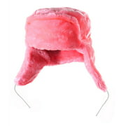 Pink Faux Fur Ushanka Russian Winter Hat