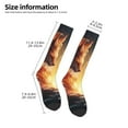 thumbnail image 2 of Pofeuu Red And White Flame Fox Print Stockings, Adult Running Hiking Socks for Youth and Adult, 2 of 6