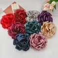 thumbnail image 4 of Elegant Fabric Rose Lapel Pin Handmade Flower Brooch Stylish Corsage Badge Fashion Accessory for Parties and Dinners, 4 of 9
