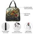thumbnail image 4 of Salouo Floral Rhino With Birds for Unisex Lunch Bag Leakproof Lunch Tote Large Capacity Reusable Insulated Lunch Box Cooler Lunch Container for Work/Office/Picnic/Travel-Black, 4 of 8