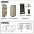 thumbnail image 3 of Naturehike Massif Hot Tent with Stove Jack, 4 Season Tent, 4 Person Camping Tent, UPF50+ Waterproof Windproof Winter Tent with Room and Hall, 3 of 10