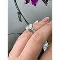 thumbnail image 6 of Farra - Double Row Accented Round & Oval Moissanite Lab - Diamond Engagement Ring, 6 of 12