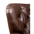 thumbnail image 4 of Bowery Hill Traditional Faux Leather Tufted Accent Chair in Brown, 4 of 4