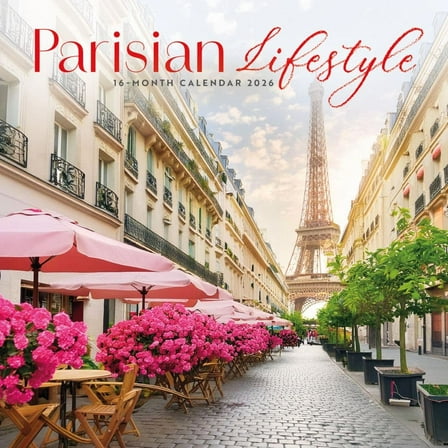 Carousel Calendars, Parisian Lifestyle 2026 Mini Wall Calendar, 7'' X 7'', 16-Month Calendar with Stapled Binding