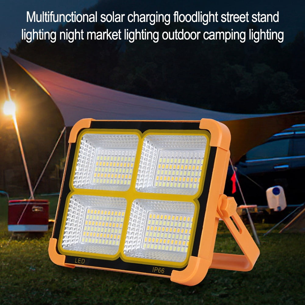 Sportact Camping Essentials,Portable Rechargeable Solar Flood Light Outdoor LED Spotlight Construction Lamp,Outdoor Sports