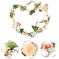 thumbnail image 5 of Guirnalda de rosas falsas, guirnalda de flores de peonía, guirnalda floral artificial, decoración de dintel de pared, 5 of 5