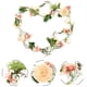 thumbnail image 5 of Guirnalda de rosas falsas, guirnalda de flores de peonía, guirnalda floral artificial, decoración de dintel de pared, 5 of 5