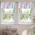 thumbnail image 2 of LALILO Kitchen Curtain Valance Magic With Rainbow Mesh Trendy Rod Pocket Window Curtain 52"x 18" Set of 2, 2 of 7