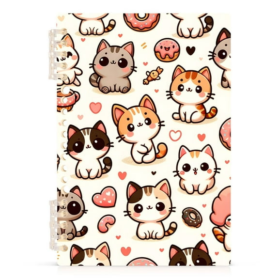 Cute Cats Spiral Journal Notebook College Ruled Notebook 8.3" x 5.7" A5 Lined Thick Paper Page