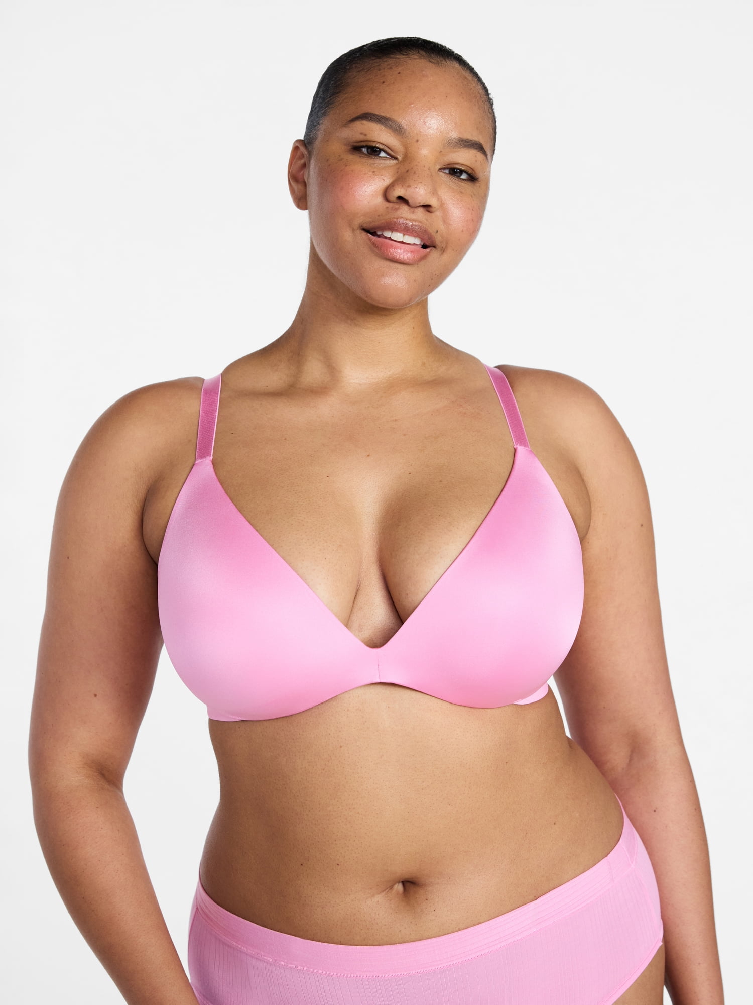 Joyspun Women's Wirefree Shine Push Up Bra, Sizes S-3XL