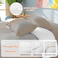 thumbnail image 2 of Queen 4 Piece Bedding Set Ombre Color Minimalist Art Soft Breathable Duvet Cover and Pillowcase, Brown Gray Gradient Texture Duvet Cover Set Bed Sheets for Bedroom Dormitory Guest Room, 2 of 9