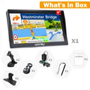 URFRU 9 inch GPS Navigation with Offline Maps for Truck, RV, Pickup and Car