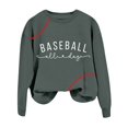 thumbnail image 1 of T-shirt à Manches Longues Col Rond pour Femmes, Quotidien, Maison, Extérieur, Entraînement, Imprimé, Chandail en Molleton, Blouse de Rue, Mode Urbaine, 1 of 5