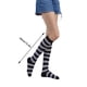 thumbnail image 2 of Minnieouse Calcetines a rayas hasta el muslo JK Juegos deportivos Día de San Valentín Accesorios de mujer para diario Fiesta de Halloween Raya negra Type3 Minnieouse AP008903-38, 2 of 3