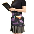 thumbnail image 2 of Yayeee Waist Apron with Pockets for Cooking Waterproof Half Server Aprons, Halloween Purple Ghosts, 2 of 7