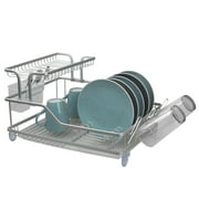 Home Basics Aluminum 2-Tier Dish Rack