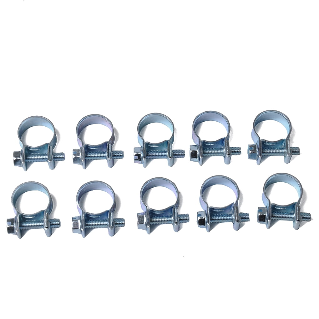 100X Carbon Steel Spring Hose Clips/Clamps Fuel Air Gas Water Pipe Self Clamping 
