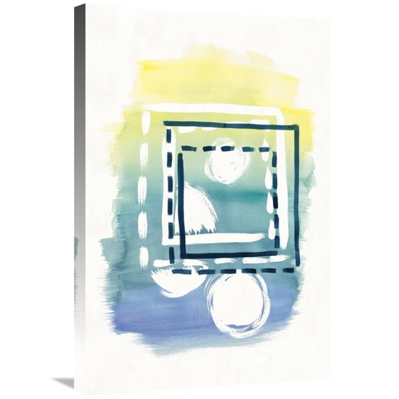 Global Gallery's 'Offset Shapes Square' By Elyse DeNeige Stretched Canvas Wall Art