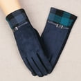 thumbnail image 3 of Driving Gloves Fashion Grid Design Winter Gloves Touch Screen Gloves for Ladies, 3 of 10