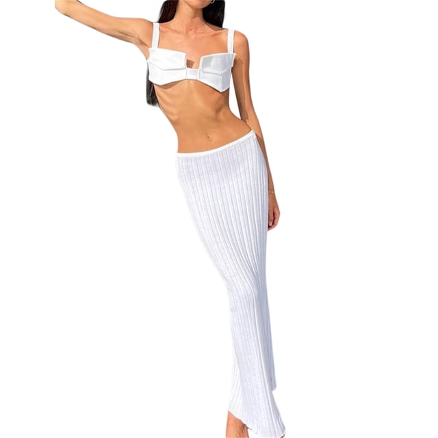 VISgogo, vestido ajustado informal para mujer, falda/vestido de punto de algodón de vacaciones de Color sólido, ropa de hogar para mujer VISgogo moda
