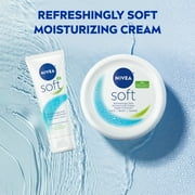 NIVEA Soft Refreshingly Soft Moisturizing Cream for Face, Body and Hands, Jojoba Oil, 16 oz