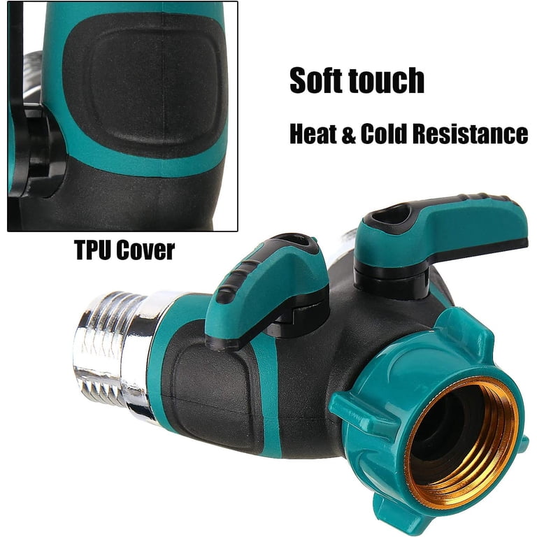 Aedavey 2-Way Heavy-Duty Hose Splitter with Shut-Off Valve photo 3