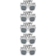 5 Pack New Year Glasses Mens Sunglasses for Happy 2024 Party Decor Photo Props Man