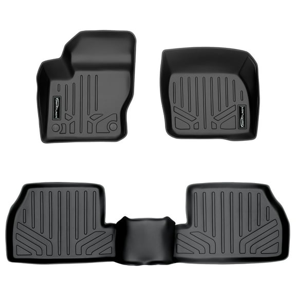 SMARTLINER 2 Rows Custom Fit Floor Liners Compatible with 2012 - 2018 Ford Focus Sedan and Hatchback