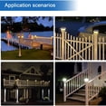 thumbnail image 2 of Solar Post Cap Lights 2 Lighting Modes LED Deck Fence Cap Lights for Wooden Posts Garden Decoration Warm White, 2 of 7