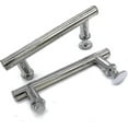 thumbnail image 1 of 2 Pcs 145mm (14.5cm) Poignée de Porte de Douche en Chrome Abs, Trou à Trou, 1 of 4
