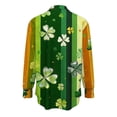 thumbnail image 2 of TaTaai Ladies St. Patrick's Day Printed Long Sleeve Shirt Fashion Round Neck Casual Blouse Lightweight Soft Polyester Top for Daily Party Office Vacation All Seasons Wear Gift, 2 of 5
