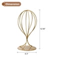 thumbnail image 2 of Metal Hat Display Stand 2 Pack Tabletop Hat Wig Rack 12.59" Height for Baseball Cap, Fedora Hat, Cowboy Hat - Gold, 2 of 6