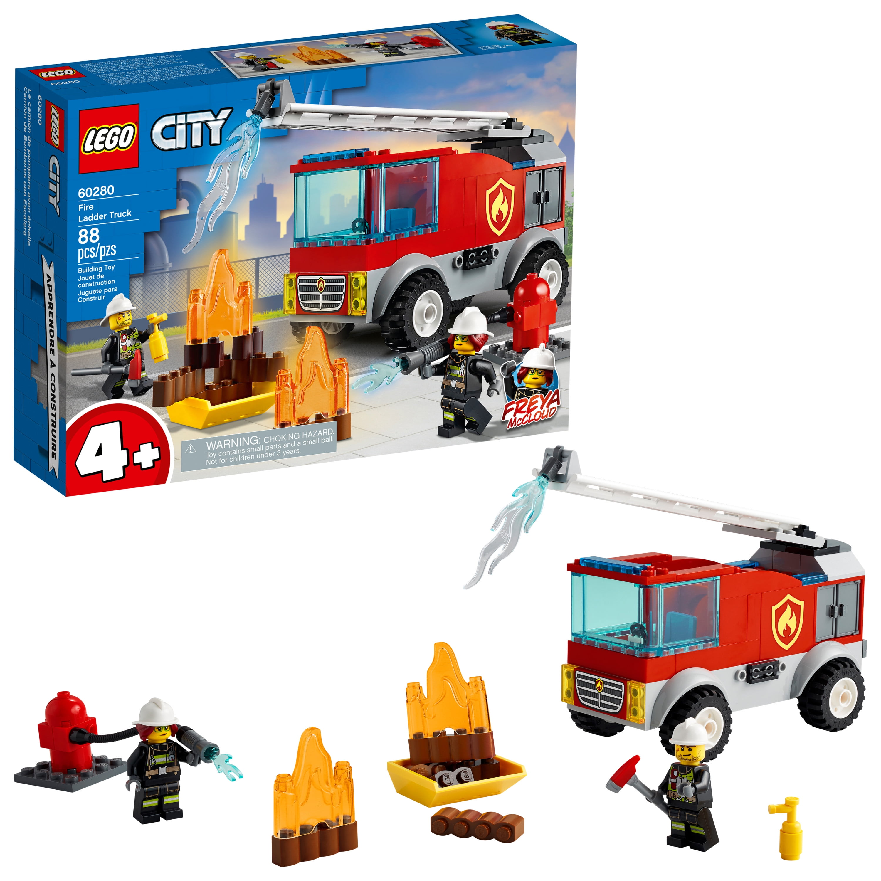 New Lego City 60279 With Turning Action Ages 5 Free Post Fire Truck Fire Man