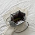 thumbnail image 4 of Bolsa de mujer de otoño invierno con cadena acolchada de algodón acolchado con asa superior (plata) Ehuebsd  Para estrenar, 4 of 8