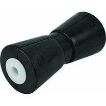 112151 8 in. Rubber Heavy-Duty Keel Roller, Black